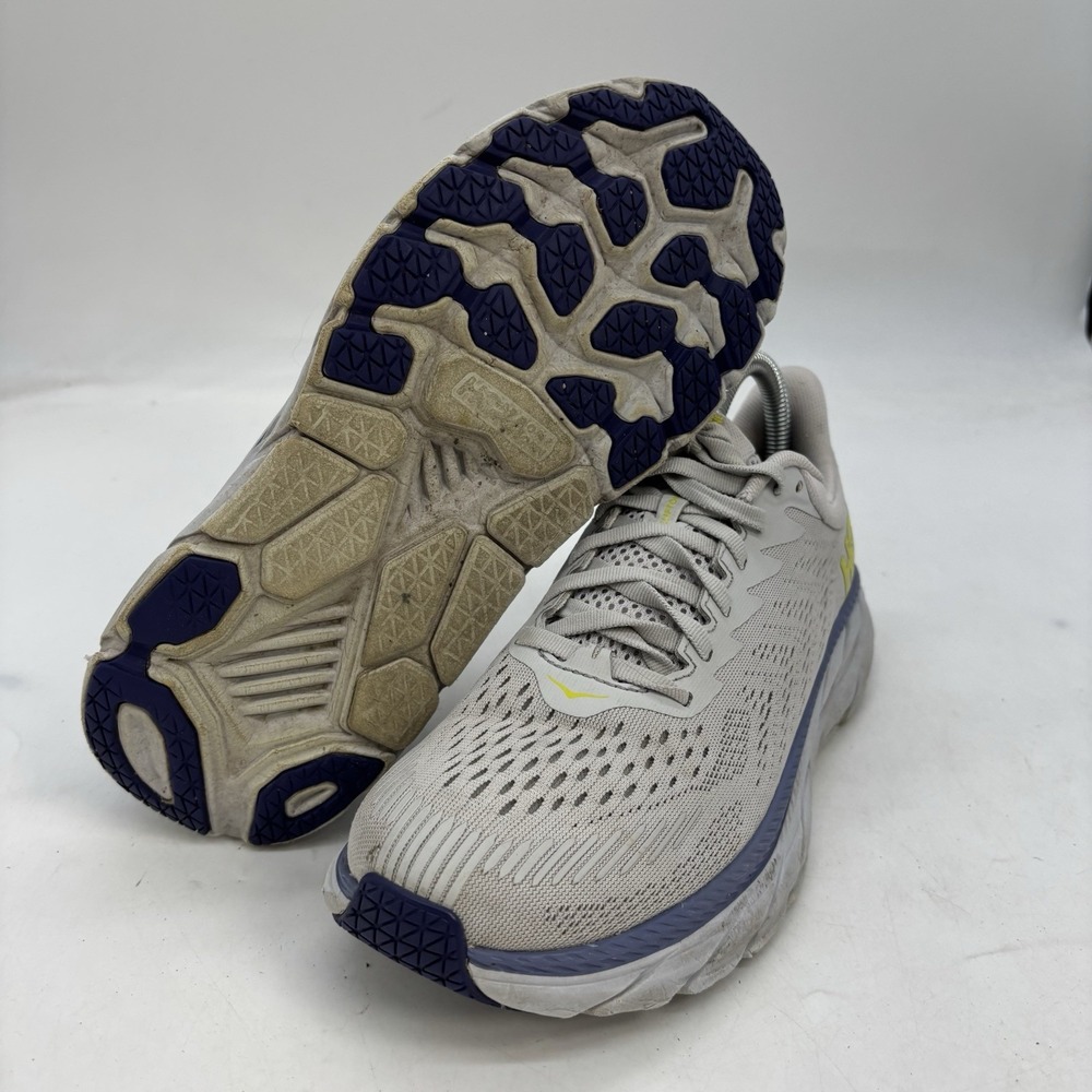 Hoka Clifton Edge Shoes Womens 8 Gray Athletic Sneaker Lace Up Running Casual